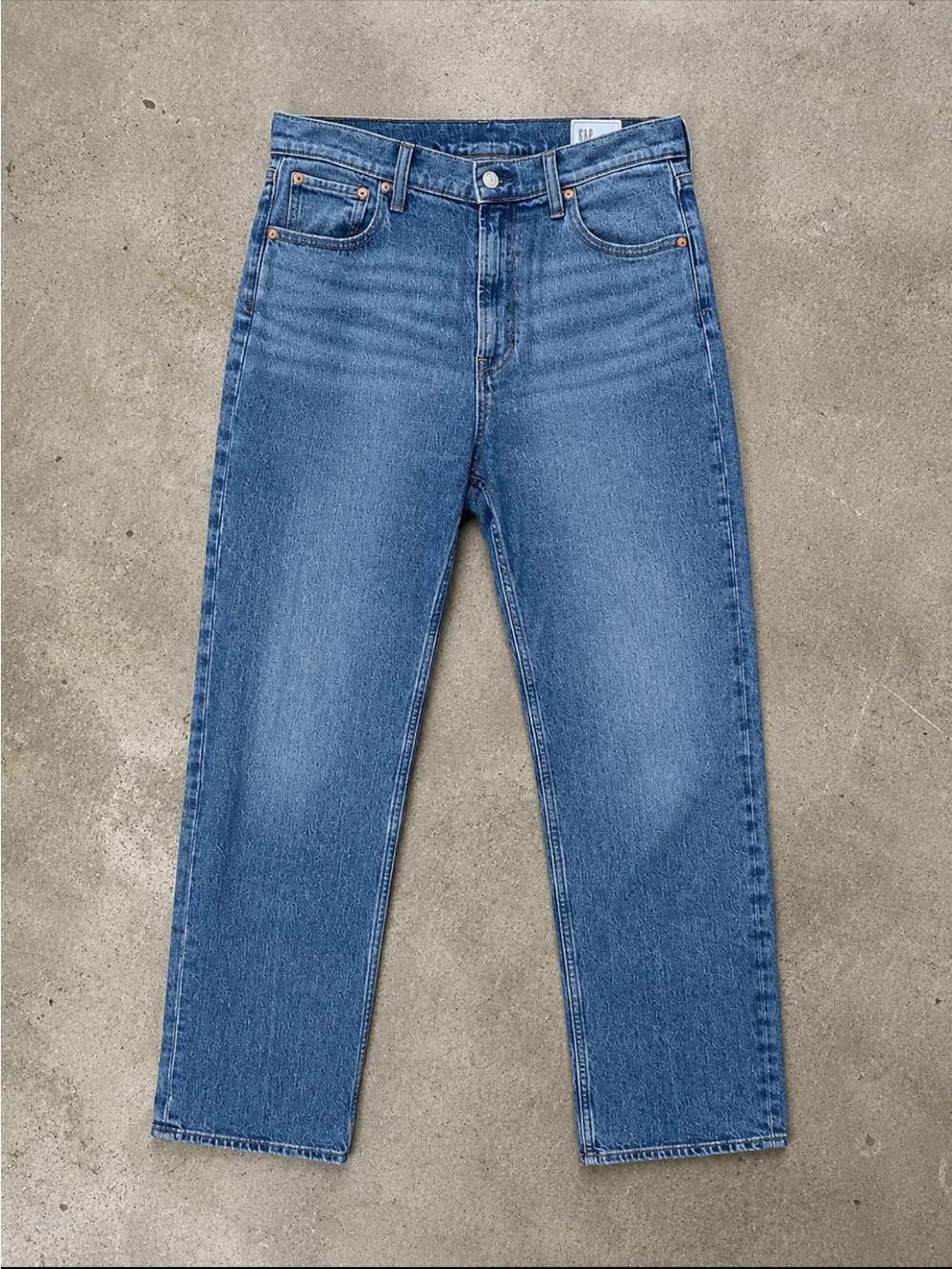GAP ’90s Straight High Rise Jeans Woman 31/12 TALL Medium Indigo Stretch 2025